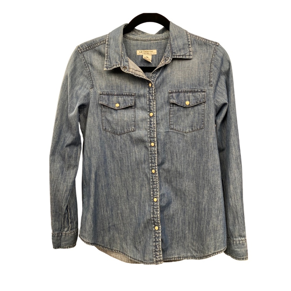 Liz Claiborne denim shirt with beautiful buttons